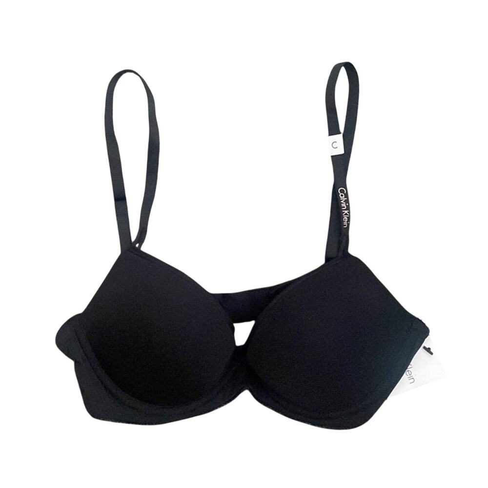 Calvin Klein Seductive Comfort Customized Lift Underwire Bra in Black, Size 30C - Picture 2 of 4